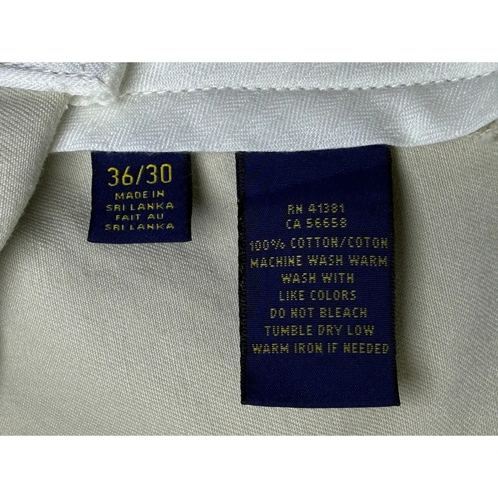 Polo Ralph Lauren Chino Pants Men's 36x30 Ivory Classic Straight Leg